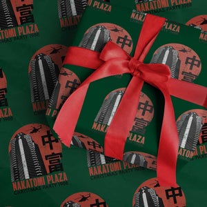 Christmas Nakatomi Plaza Wrapping Paper Roll Christmas Party 1988 Vintage Japanese Style TS11 Green Print Your Wear