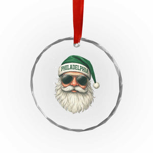 Christmas PFE Crystal Glass Ornament Funny Retro Santa Philly Lovers TS10 Print Your Wear