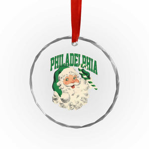 Christmas PFE Crystal Glass Ornament Vintage Varsity Retro Santa Face Game Day TS10 Print Your Wear