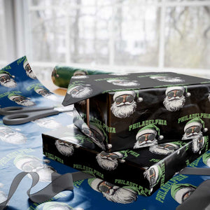 Christmas PFE Wrapping Paper Roll Vintage Santa Claus Face Game Day TS10 Black Print Your Wear