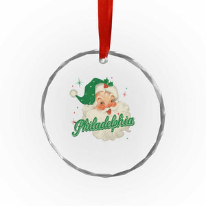 Christmas Philly Lover Crystal Glass Ornament Vintage Santa EF Football Fan TS10 Print Your Wear