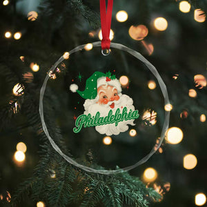 Christmas Philly Lover Crystal Glass Ornament Vintage Santa EF Football Fan TS10 Print Your Wear