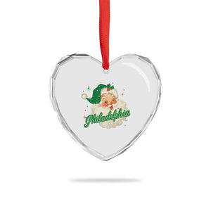 Christmas Philadelphia Football Heart Crystal Glass Ornament Vintage Santa Philly Lovers TS10 Print Your Wear