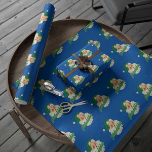 Christmas Philly Lover Wrapping Paper Roll Vintage Santa EF Football Fan TS10 Blue Print Your Wear