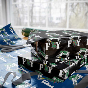 Christmas Philly Lover Wrapping Paper Roll Barkley Backwards Hurdle Xmas Tree TS10 Black Print Your Wear