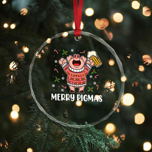 Christmas Pig Drinking Beer Crystal Glass Ornament Funny Merry Pigmas Gift TS12 Print Your Wear