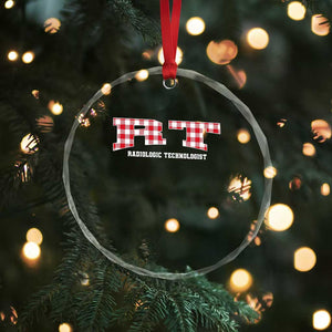 Christmas Radiology Technologist Crystal Glass Ornament Buffalo Plaid RT Rad Tech Gift TS10 Print Your Wear