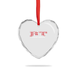 Christmas Radiology Technologist Heart Crystal Glass Ornament Buffalo Plaid RT Rad Tech Gift TS10 Print Your Wear
