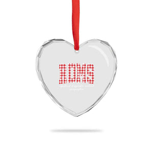 Christmas RDMS Heart Crystal Glass Ornament Buffalo Plaid Sonographer Ultrasound Tech Gift TS10 Print Your Wear