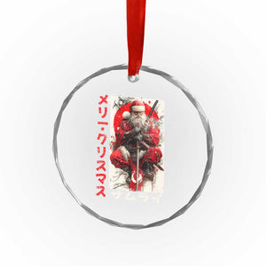 Christmas Samurai Santa Crystal Glass Ornament Japanese Xmas Warrior Ukiyo-e Art TS11 Print Your Wear