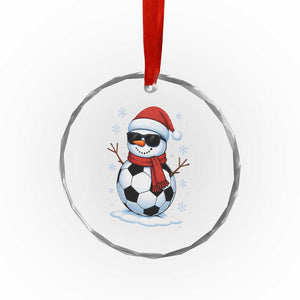 Christmas Soccer Snowman Crystal Glass Ornament Snowflakes Holiday Sports Xmas Pajamas Red Santa Hat TS10 Print Your Wear