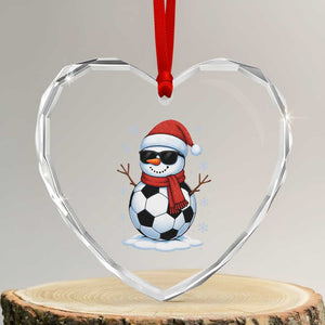 Christmas Soccer Snowman Heart Crystal Glass Ornament Snowflakes Holiday Sports Xmas Pajamas Red Santa Hat TS10 Transparent Glass 3'' Heart Print Your Wear
