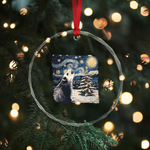 Christmas Starry Night Opossum Crystal Glass Ornament TS09 Print Your Wear
