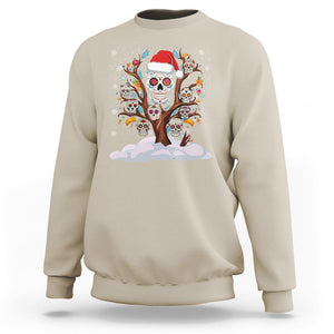 Christmas Sweatshirt Sugar Skull On Tree Funny Xmas TS09 Sand Printyourwear