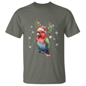Christmas T Shirt Cute Parot Reindeer Santa Hat TS09 Printyourwear