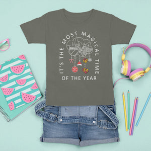 Christmas T Shirt For Kid It's The Most Magical Time Of The Year Dream Castle TS09 Military Green Printyourwear