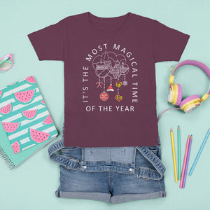 Christmas T Shirt For Kid It's The Most Magical Time Of The Year Dream Castle TS09 Maroon Printyourwear