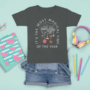 Christmas T Shirt For Kid It's The Most Magical Time Of The Year Dream Castle TS09 Dark Heather Printyourwear