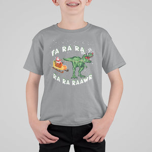 Christmas T Shirt For Kid Tree Rex Fa Ra Rawr T-Rex Dinosaur TS09 Printyourwear