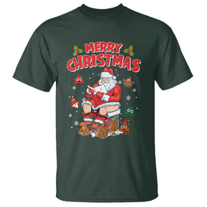 Christmas T Shirt Funny Santa Pooping Down The Chimney TS09 Printyourwear