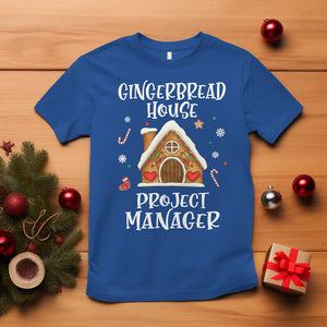 Christmas T Shirt Gingerbread House Project manager Decorating Baking TS09 Royal Blue Printyourwear