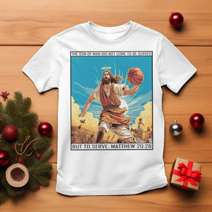 Christmas T Shirt Jesus Baseketball Player Crossing Up Christian Funny Xmas TS09 White Printyourwear