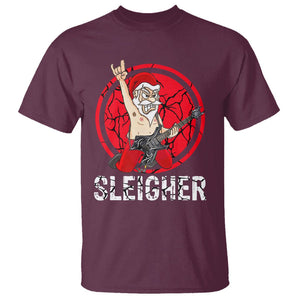 Christmas T Shirt Sleigher Santa Heavy Mental Music TS09 Printyourwear