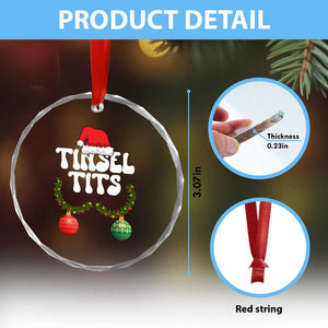 Christmas Tinsel Tits Crystal Glass Ornament Funny Xmas Couple Matching TS11 Print Your Wear
