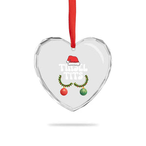 Christmas Tinsel Tits Heart Crystal Glass Ornament Funny Xmas Couple Matching TS11 Print Your Wear