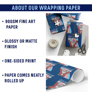 Christmas Trans Rights Are Human Rights Wrapping Paper Roll LGBTQ Advocate TS12 Print Your Wear