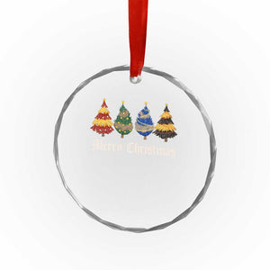 Christmas Tree Crystal Glass Ornament Retro Wizard Trees Magical Cute Family Pajama TS10 Print Your Wear