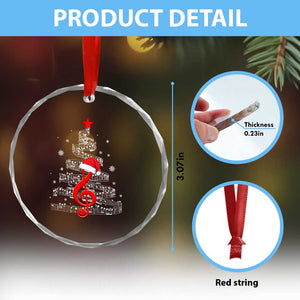 Christmas Tree Music Crystal Glass Ornament Musician Music Lover Gift TS10 Print Your Wear