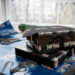 Christmas Twin Mama Claus Wrapping Paper Roll Pregnancy Announcement TS10 Black Print Your Wear
