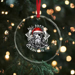 Christmas Viking Crystal Glass Ornament All Father Gledileg Jol Vintage Santa Odin TS11 Print Your Wear