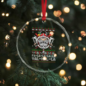 Christmas Viking Crystal Glass Ornament Fa La La La La Val Hal La Santa Viking Warriors TS11 Print Your Wear