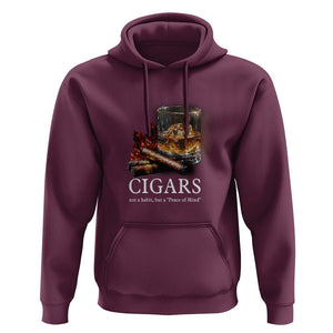 Cigar Lover Hoodie Not A Habit But A Peace of Mind TS09 Maroon Print Your Wear