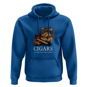 Cigar Lover Hoodie Not A Habit But A Peace of Mind TS09 Royal Blue Print Your Wear