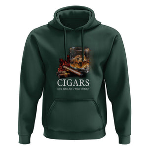 Cigar Lover Hoodie Not A Habit But A Peace of Mind TS09 Dark Forest Green Print Your Wear