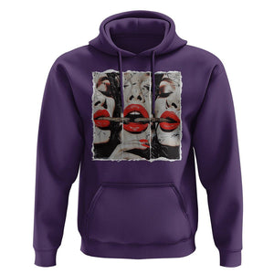 Cigar Lover Hoodie Roll It Lick It Smoke It Pretty Lady Smoking Smoker TS09 Purple Print Your Wear