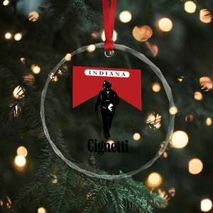 Cignetti Walking Retro Red Box Crystal Glass Ornament Indiana Game Day Sports Fan TS02 Print Your Wear