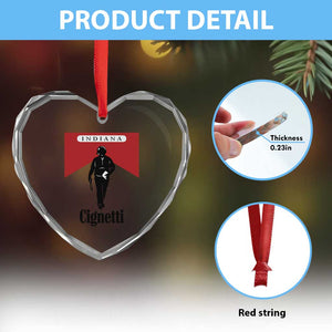 Cignetti Walking Retro Red Box Heart Crystal Glass Ornament Indiana Game Day Sports Fan TS02 Print Your Wear