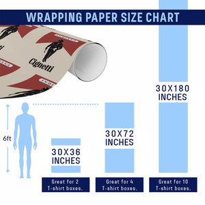Cignetti Walking Retro Red Box Wrapping Paper Roll Indiana Game Day Sports Fan TS02 Print Your Wear