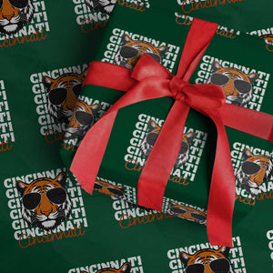 BFT Game Day Wrapping Paper Roll Retro Vintage Novelty Sports Fan TS10 Green Print Your Wear