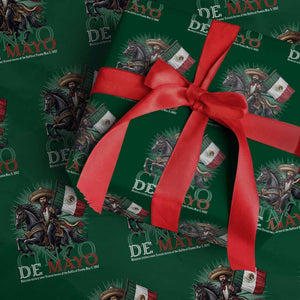 Cinco De Mayo Battle Of Puebla Wrapping Paper Roll Historical Mexican Heritage TS12 Green Print Your Wear