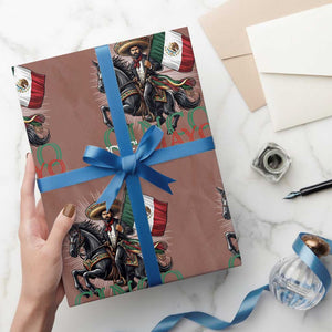 Cinco De Mayo Battle Of Puebla Wrapping Paper Roll Historical Mexican Heritage TS12 Mocha Print Your Wear
