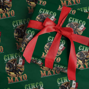 Cinco De Mayo Battle Of Puebla Wrapping Paper Roll Mexican Victory Heritage Pride TS12 Green Print Your Wear