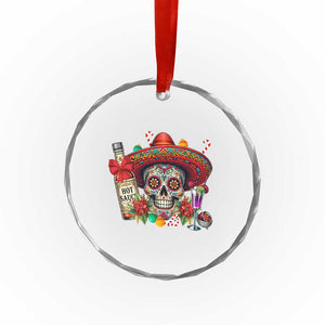 Cinco De Mayo Christmas Crystal Glass Ornament Mexican Sugar Skull Sombrero Tequila Party TS14 Print Your Wear