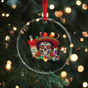 Cinco De Mayo Christmas Crystal Glass Ornament Mexican Sugar Skull Sombrero Tequila Party TS14 Print Your Wear