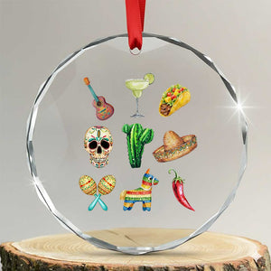 Cinco De Mayo Crystal Glass Ornament Mexican Fiesta Party Celebration TS12 Transparent Glass 3'' Circle Print Your Wear