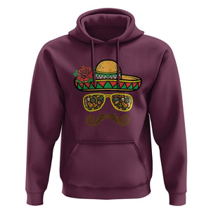 Cinco De Mayo Hoodie Funny Sombrero Face Fiesta Party Mexico Costume TS11 Maroon Print Your Wear